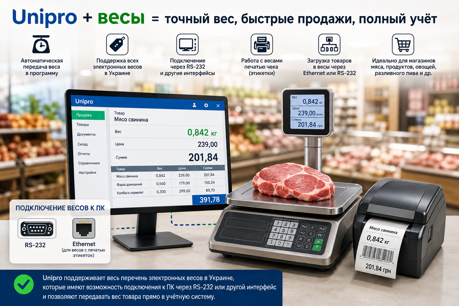 Unipro + весы