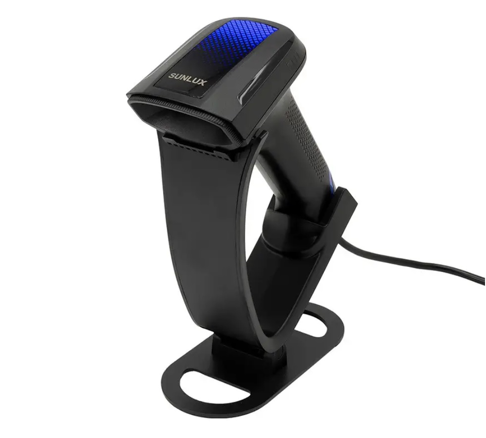 Сканер Sunlux RH21S USB с подставкой – 2D сканер штрихкодов для магазина