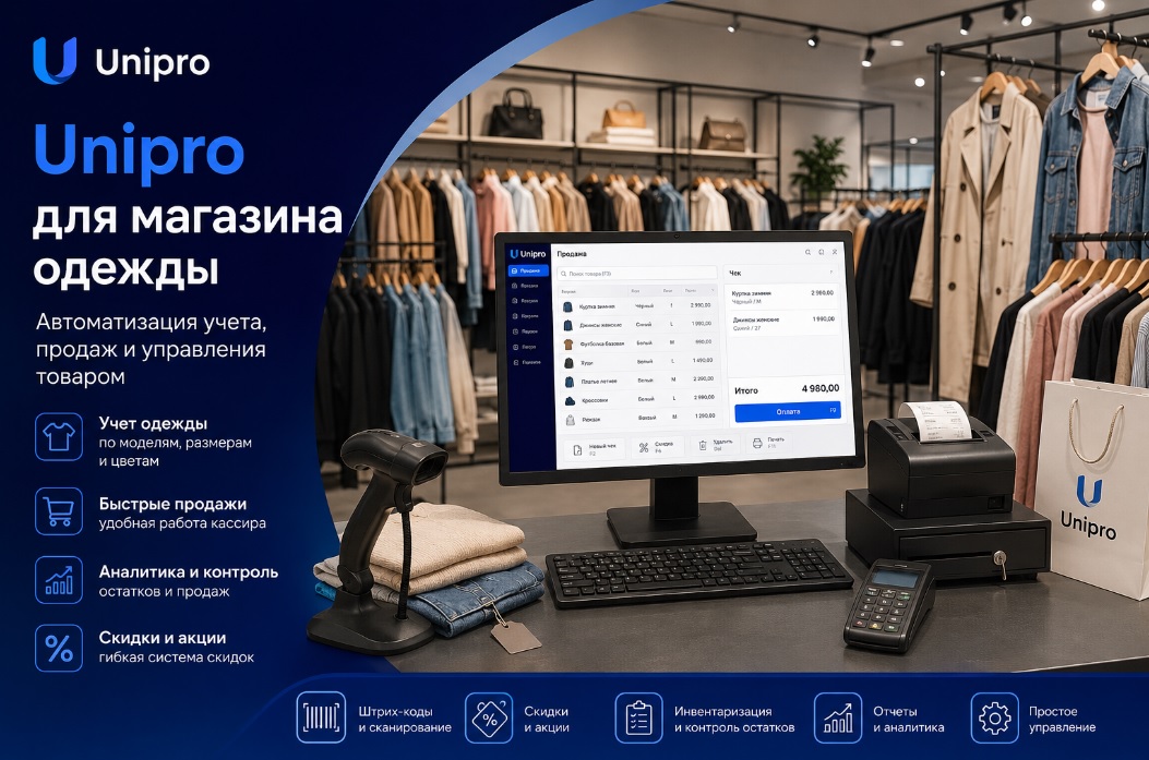 Unipro для магазина одежды