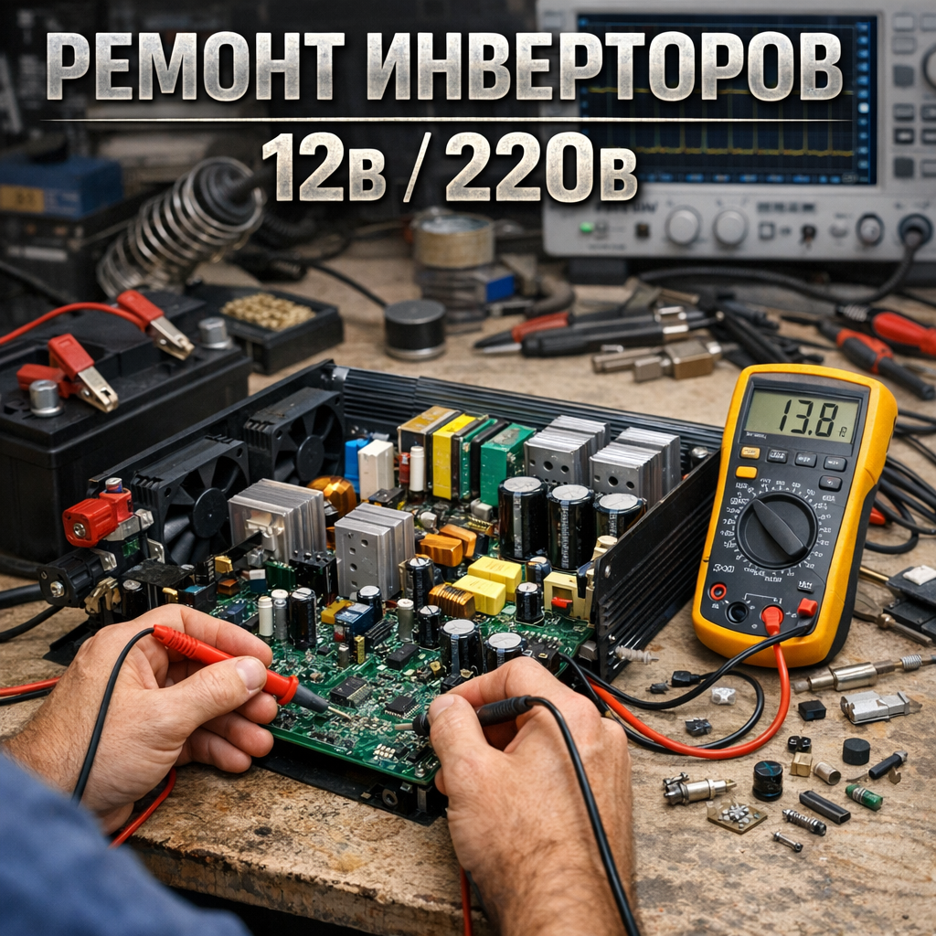 Профессиональный ремонт инверторов напряжения 12В/220В – теперь у нас